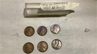 6- 1909 pennies, 2 are VDB