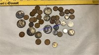 Old assortment of coins