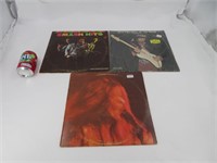 3 disques vinyles 33T, Hendrix et Joplin