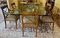L - DINING TABLE W/ 6 CHAIRS (L44)