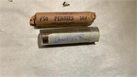 2 rolls of Canadian pennies