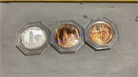 3 Iowa medallions, 1972