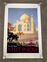 24in x 36in Visit India “Taj Mahal” Poster Artwork