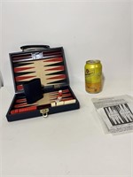 Valise vintage de backgammon