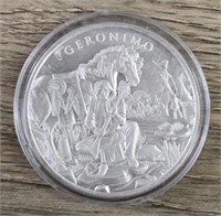 One Ounce Silver Round: Geronimo