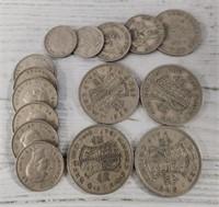 (15) 1940s George VI British Coins