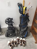 Golf bag clubs caddy and more
