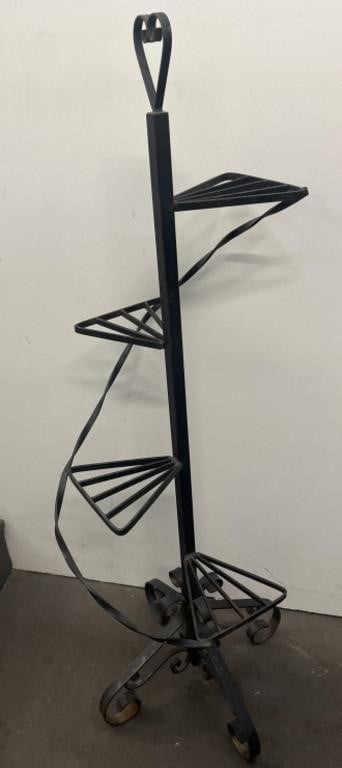 4-Tier Twisted Wrought Iron Plant Stand