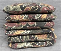 (6) Floral Padded Patio Seat Cushions