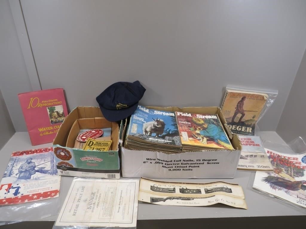 Two boxes of vintage sporting related ephemera –
