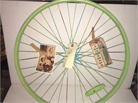 VINTAGE BICYLCE WHEEL PAINTED USED FOR DECOR