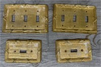 (4) Gold Light Switch Covers