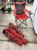 4 Coleman Folding Chairs (smoke damage)