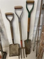 shovels and pitch fork