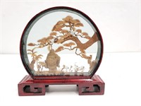 Vintage Chinese Cork Diorama
