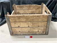 Antique Wood Metal Crate