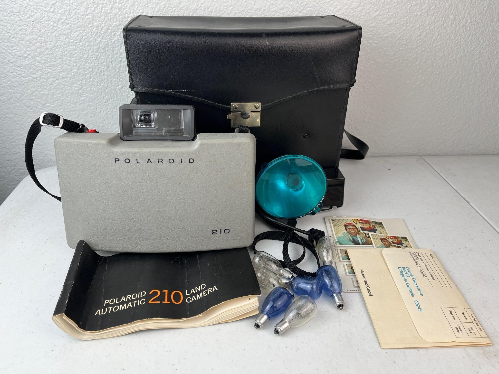 Polaroid Automatic 210 Land Camera w/ Attachments