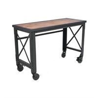 1 Duramax Brown Rolling Industrial Desk with