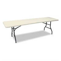 1 HDX 6 ft. Earth Tan Plastic Folding Table