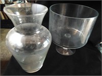 Glass Vase and Glass Trifle Bowl
