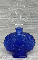 Fenton Glass Cobalt Perfume Bottle w/ Lid