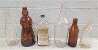 (6) Vintage Glass Bottles