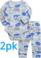 2pk GAP baby-boys Bodysuit Outfit Set 18-24M Ice