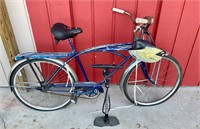 Vtg Bicycle Helmet Tire Pump w/ Headlamp Bendix