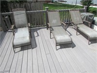 3 patio loungers