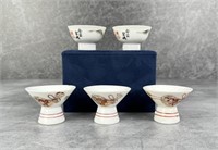 Japanese Tea Sake Porcelain Cups