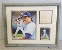 Signed Mike Piazza Painting Framed