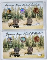 2  American Bison Nickel Collections  5-coin sets