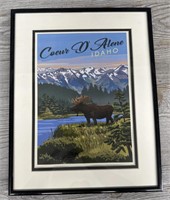 CDA Idaho Moose Picture Frame