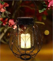 Solar Electric Candle Wire Lantern Lamp