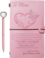 To My Mom ’s Gift Pink Leather Journal+ Pen Set