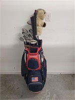 Golf bag clubs and accessories