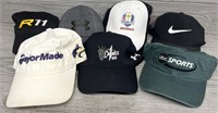 (7) Various Mens Adjustable Golf Hats