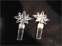 Waterford Crystal Star Bottle Stopper Pair