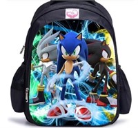 Kids' Sonic Print Art Canvas Backpack *NEW*