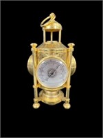 ornate clock with Barometer & Thermometer
