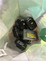 Bag with 5 Makita Batteries