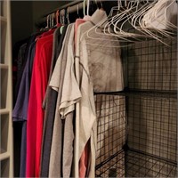 Lot of Men's Shirts w/ Wire Cubby Organizer