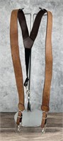 Nocona Tooled Leather Cowboy Suspenders