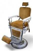 Emil J. Paidar Enamelled High Barber Chair.