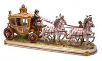 Sitzendorf Figural Grouping - Napoleon's Carriage.