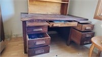 Vintage walnut Bankers desk