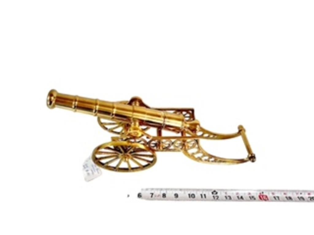 16 in Stunning Brass Cannon