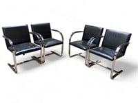 Set of Four Brno Armchairs.