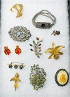 Vintage Rhinestone Costume jewelry lot