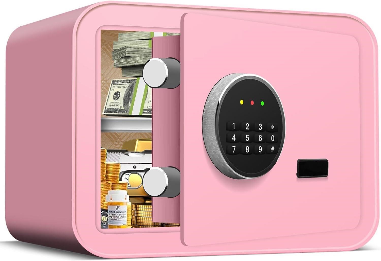 1.0 Cu ft Safe Box  Home Security  Pink